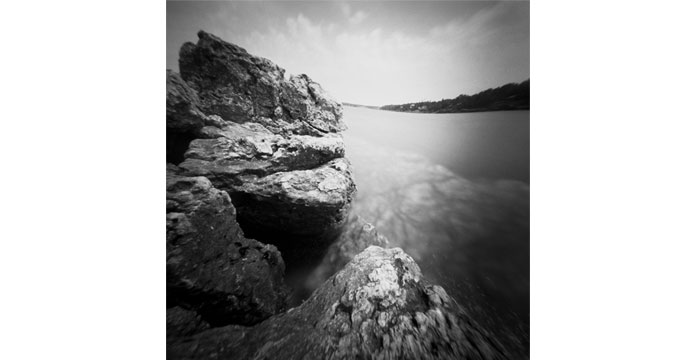 Ring & Wave, 2013. Pinhole Camera, B&W Film, Pigment Inkjet Print, 20x40