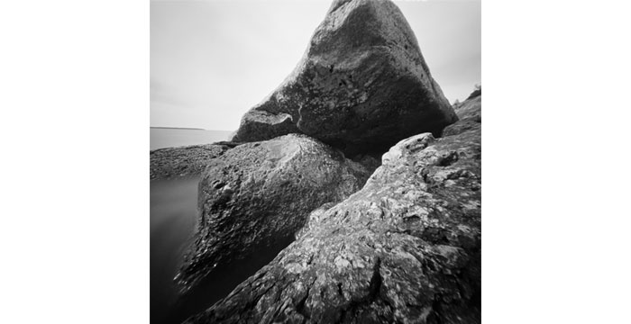 Stacked Boulders, 2013. Pinhole Camera, B&W Film, Pigment Inkjet Print, 20x20